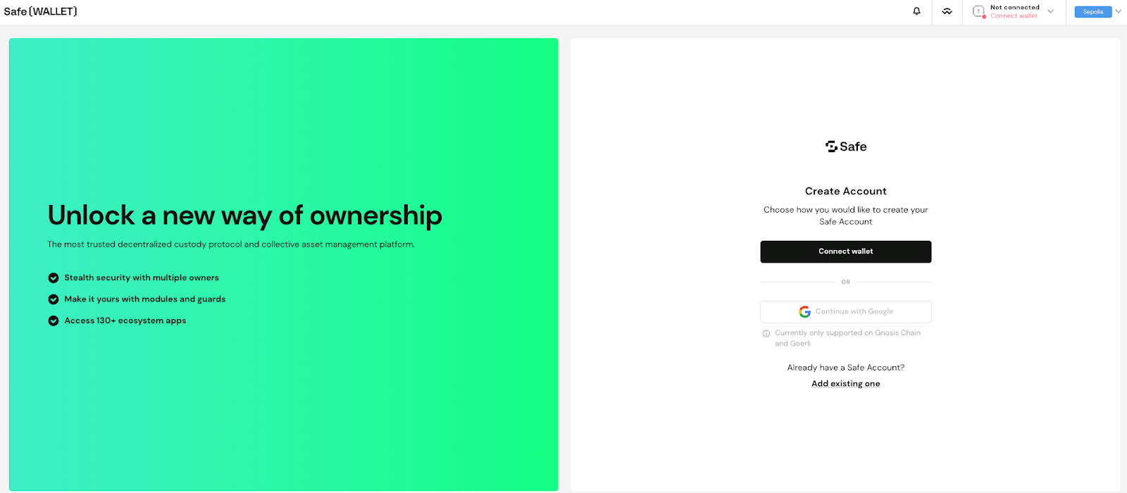 Screenshot of Chainlink Staking UI as part of the Safe wallet staking tutorial. 